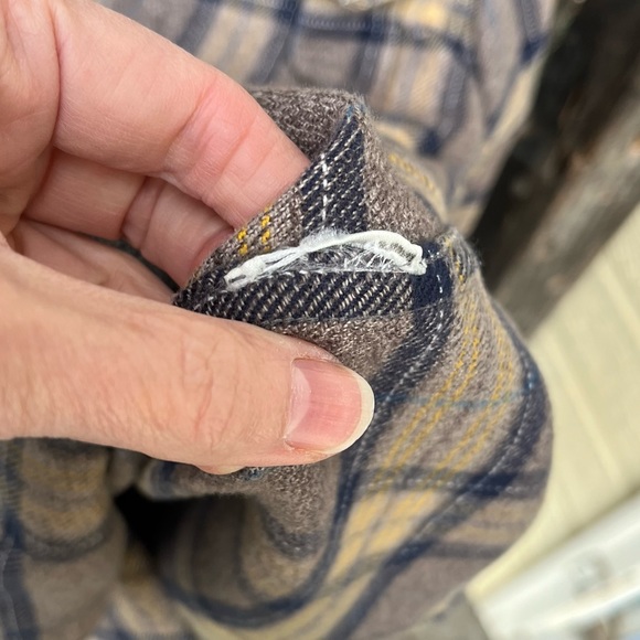 Patagonia Fjord Migration Plaid Forge Grey Organic Cotton Button Down Shirt Sz M - Picture 7 of 10